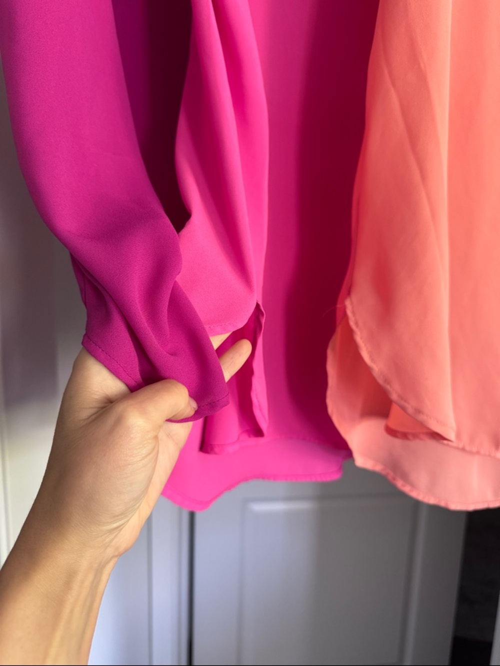 Lightweight Women's Sleeveless Tank Top - magenta, bright pink & coral - Picture 3 of 4